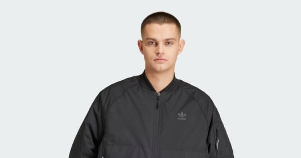adidas Men's Lifestyle SST Bomber Jacket - Black adidas US