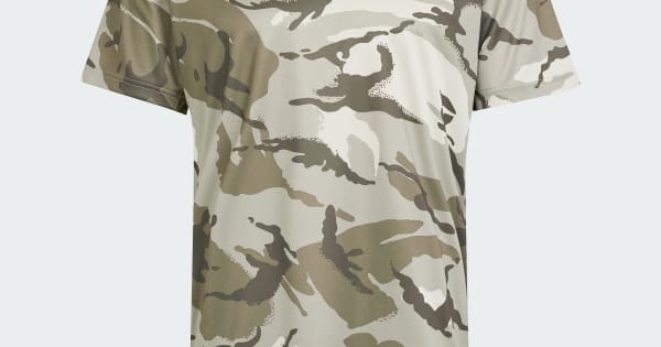adidas Train Essentials Seasonal Camo Tee - Beige | Free Shipping