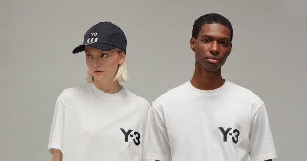 adidas Y-3 Logo Short Sleeve Tee - White | Free Shipping with