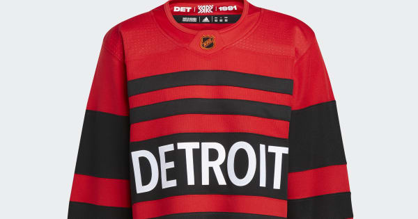 adidas Men's Red Wings Authentic Reverse Retro Wordmark Jersey