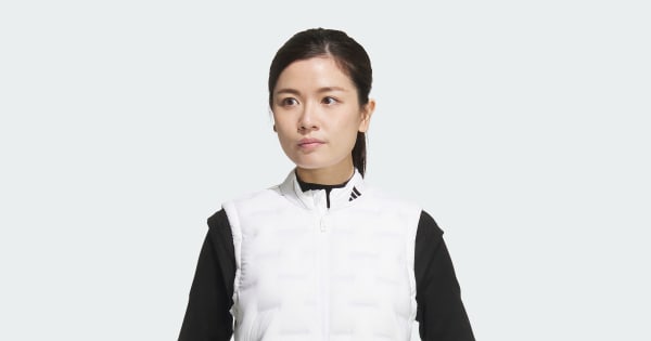 アディダス 【ゴルフ】Frost Guard 撥水 ダウンベスト - ホワイト