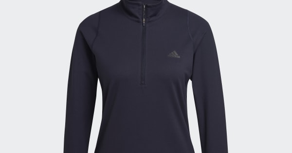 adidas Run Fast Half-Zip Long Sleeve Sweatshirt - Blue | Free