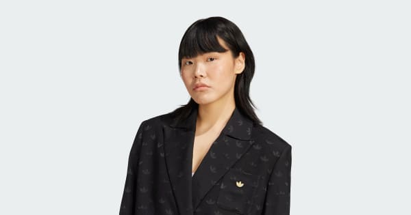 アディダス プレミアム ウーブン ジャカードブレザー - ブラック