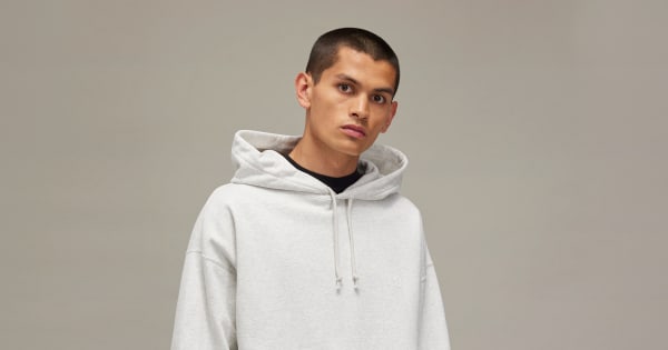 adidas Y-3 Brushed Terry Hoodie - Grey | Free Shipping with