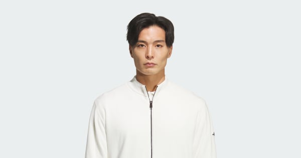 アディダス 【ゴルフ】防風性に優れた裏地付きフルジップ ニット