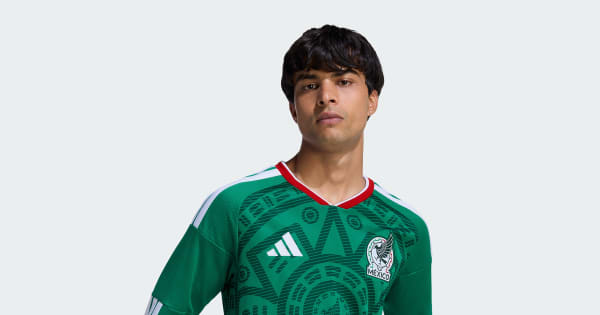 adidas Mexico 26 Home Long Sleeve Jersey - Green | Free Shipping