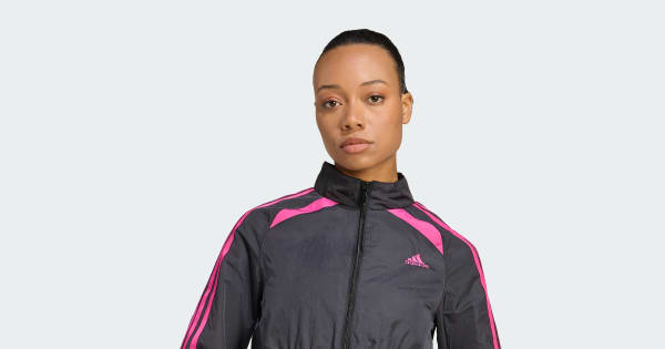 adidas Teamgeist Adicolor Cropped Track Top - Black | Free