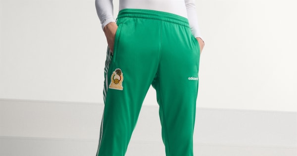 adidas メキシコ代表　トレーニングパンツ　トラックパンツ　サッカージャージ アディダス メキシコ代表 ゴールド トラックパンツ - ブラック