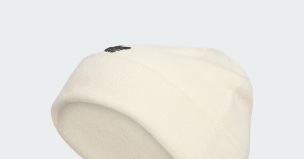 adidas Offset 3-Stripes Beanie - White | Free Shipping with adiClub