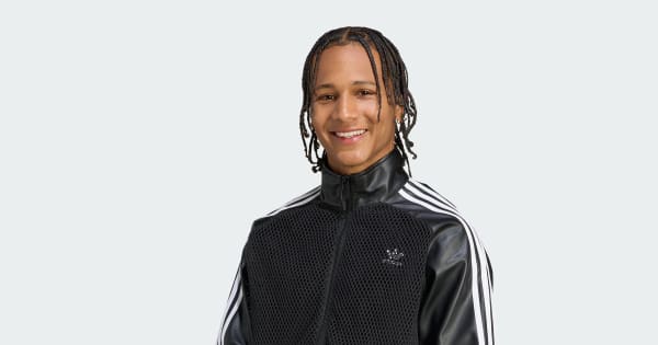 adidas × ジェレミー・スコット フェイクレザー メッシュ トラック