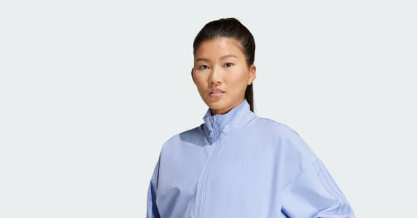 adidas Pacer All Gym Tonal 3-Stripes Woven Jacket - Blue | adidas