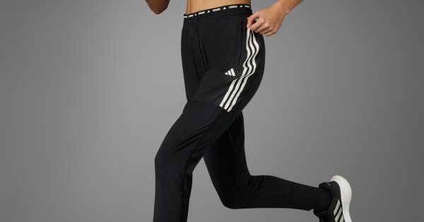 アディダス オウン ザ ラン スリーストライプスパンツ - ブラック