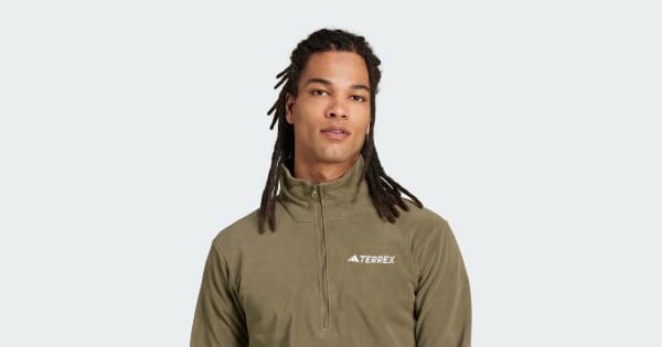 adidas Multi Essentials 1/2 Zip Fleece Jacket - Green | adidas Finland