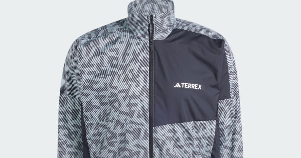 adidas TERREX Trail Running Wind Jacket - Grey | Free Shipping