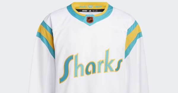 adidas Sharks Authentic Reverse Retro Wordmark Hockey Jersey