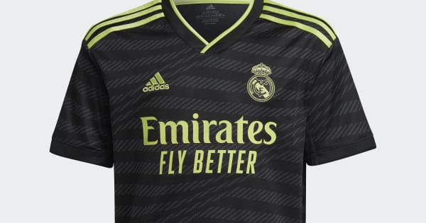 adidas Real Madrid 22/23 Third Jersey - Black | Kids' Soccer