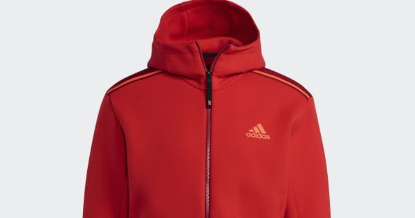 【adidas】スノーボードウェア（サイズXS／レッド） adidas Z.N.E. Sportswear Hoodie - Red | Free Shipping with adiClub