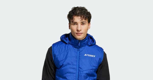adidas TERREX Multi Climawarm Insulated Hooded Weste Blau
