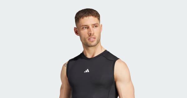 Polera sin mangas de Entrenamiento TECHFIT de Compresión - Negro adidas | adidas Chile