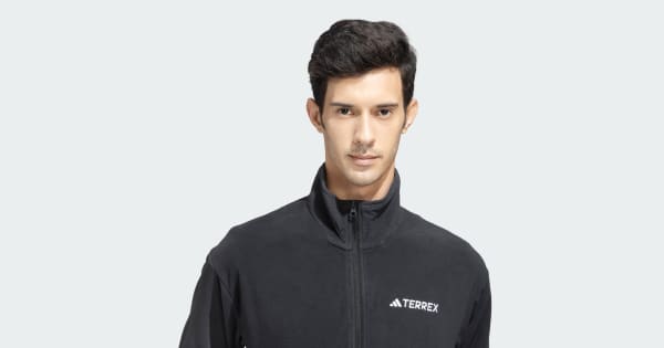 adidas Essentials Full Zip Fleece Track Jacket - Black | adidas India