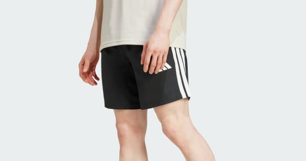 adidas Essentials Training 3-Stripes Woven Shorts - Black | adidas