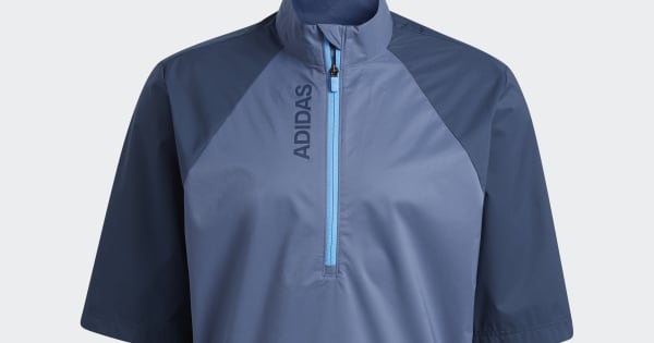 adidas Men's Provisional Short Sleeve Golf Jacket - Blue | Free