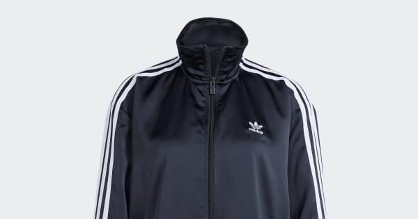 アディダス ルーズ サテン トラックトップ - ブラック | アディダス