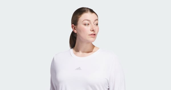 adidas Y2K Glam Tee (Plus Size) - White | Free Shipping with