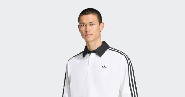 TRUSSARDI 長袖ポロシャツ ホワイト/ストライプ 長袖ワークビズポロシャツ（ホワイト） -WWSワークウェアスーツ公式