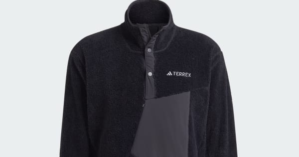 adidas Terrex XPLORIC High-Pile-Fleece Pullover - Black | Free
