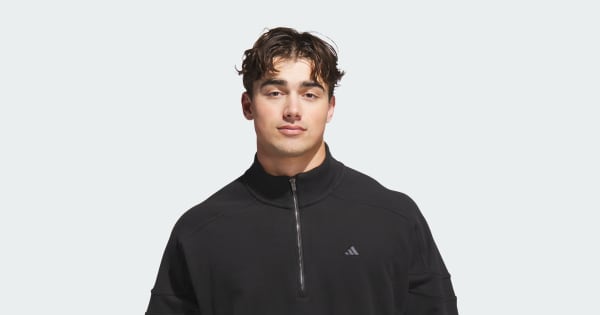 adidas Go-to Heritage Loose Quarter-Zip - Black | Free Shipping