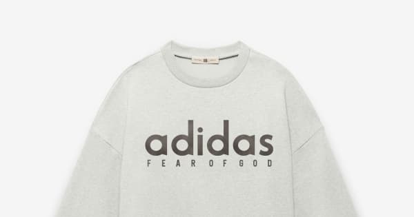 adidas FEAR OF GOD ATHLETICS COTTON FLEECE CREWNECK - Grey