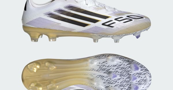 adidas F50 Pro Firm Ground Cleats - White | Free Shipping with