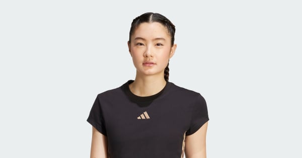 adidas Animal Print 3-Stripes Tee Black Free Shipping with adiClub  adidas US