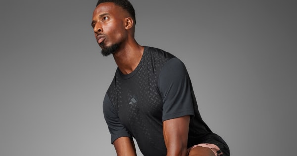 adidas PrimeLift 3-Stripes Tee - Black | Free Shipping with adiClub