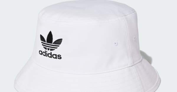 Chapéu Bucket Adicolor Trefoil - Branco adidas | adidas Brasil