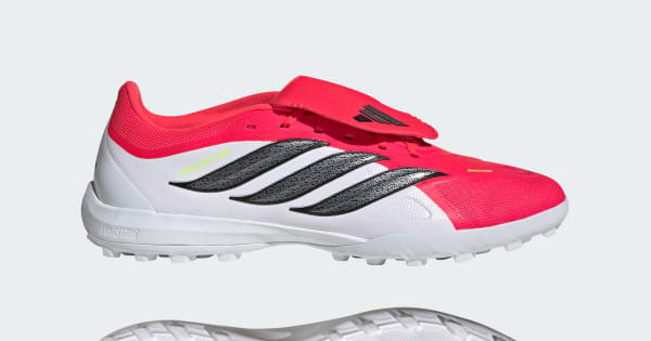 adidas PREDATOR LEAGUE Fold-Over Tongue Turf Soccer Cleats - Red