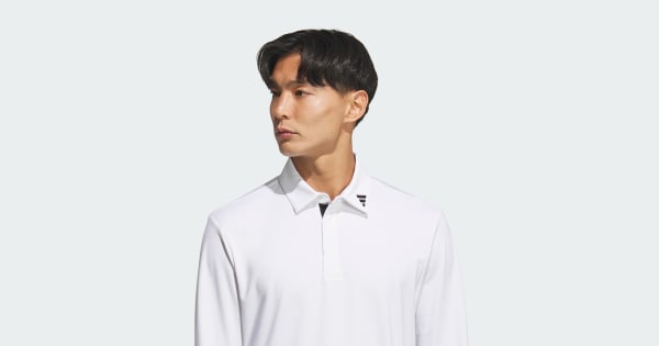 アディダス 【ゴルフ】ジャカード長袖ポロ - ホワイト | アディダス