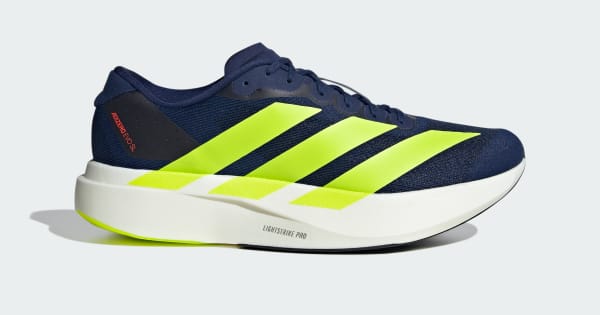 adidas adizero Evo SL 28cm ネイビー/イエロー アディダス（adidas）ランニングシューズ トレーニングシューズ