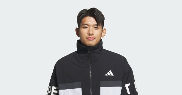 アディダス オールブラックス フード付ジャケット アディダス ワーディング パック ルーズフィット メッシュ裏地付き