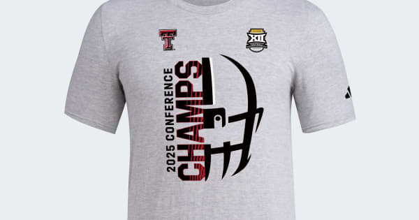 adidas Texas Tech Raiders Conference Champions Pregame Tee - Grey