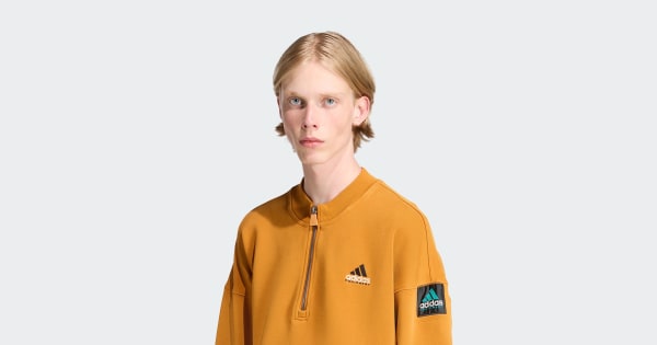 adidas Equipment Blocked Half-Zipper - Brown | Free Shipping with