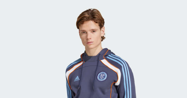 adidas New York City FC UBP Travel Hoodie - Blue | Free Shipping