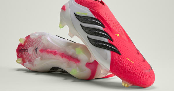 adidas Predator Elite Laceless Firm Ground Soccer Cleats - Red