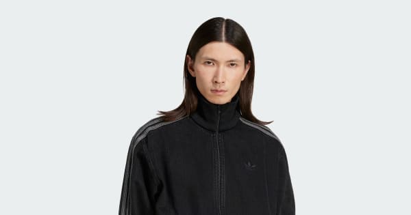 adidas Adicolor Denim Firebird Track Top - Black | adidas India