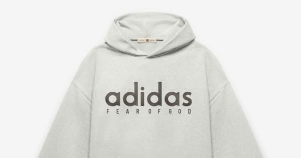 adidas FEAR OF GOD ATHLETICS COTTON FLEECE HOODIE - Grey | Free