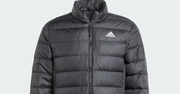 adidas アディダス ダウンジャケット ライトダウン 黒 L adidas（アディダス）エッセンシャルズ スリーストライプス ライト