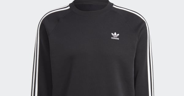 adidas Adicolor Classics 3-Stripes Crew - Black | adidas UK