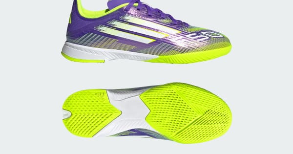 adidas F50 League Indoor Soccer Shoes Kids - Purple | Free