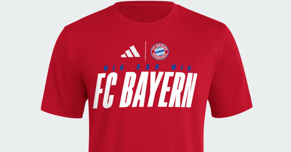 adidas FC Bayern Grapic Tee - Red | Free Shipping with adiClub